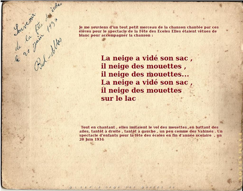 1934 06 20 SIDI BEL ABBES ECOLE SEVIGNE AV KLEBER FILLES 1934 N02 JOUR DE FETE.JPG